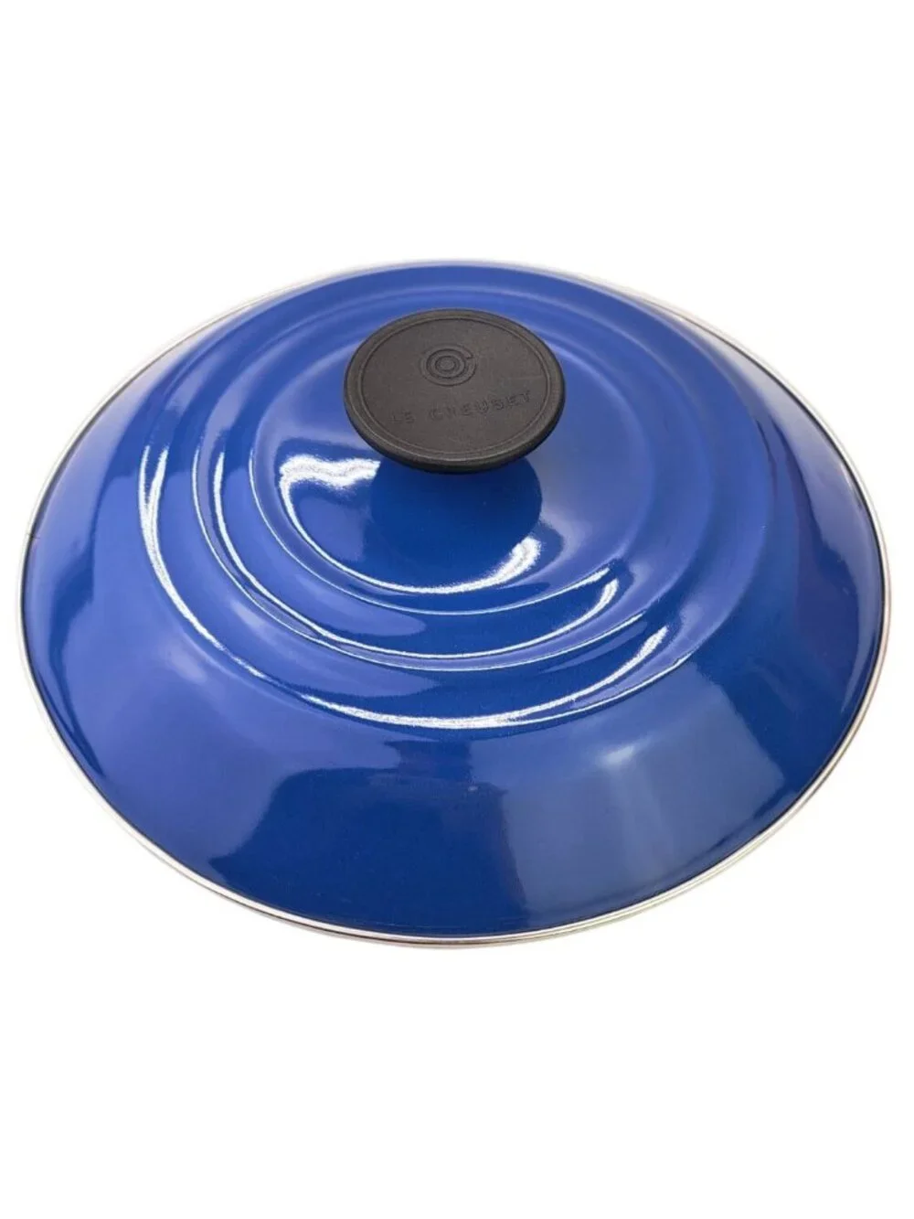 Le Creuset Round Dutch Oven Pot Lid Cast Iron Blue LID ONLY Replacement 9.3